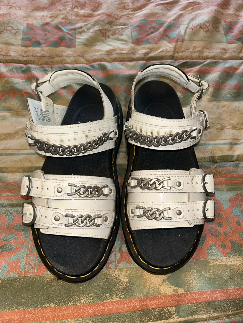 Dr. Martens White Chain-Detail Platform Sandals - Picture 5 of 10
